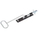 RS PRO Heavy Duty Steel Epoxy Black Bow Handle Door Bolt 894-6752