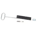 RS PRO Heavy Duty Steel Epoxy Black Bow Handle Door Bolt 894-6752