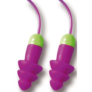 Moldex Rockets Cord Series Purple Reusable Ear Plugs 29 dB Rated 50 Pairs 640101