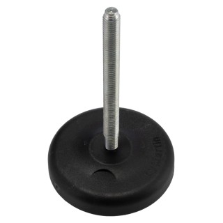 RS PRO Adjustable Foot M10 Thread 83 mm Diameter, Mild Steel Base, 1000 kg Static Load Capacity, 30° Tilt Angle 196-5334