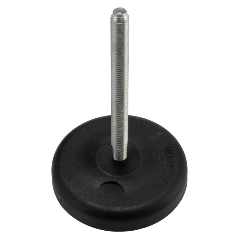 RS PRO Adjustable Foot M10 Thread 83 mm Diameter, Mild Steel Base, 1000 kg Static Load Capacity, 30° Tilt Angle 196-5334