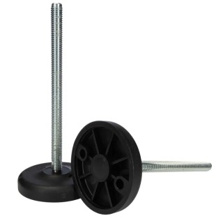 RS PRO M12 83 mm Diameter Adjustable Foot Mild Steel 1300 kg Static Load Capacity 30° Tilt Angle 196-5338