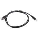 RS PRO USB Cable Male USB Type A to Male USB 3.1 USB Type C Black 1 m 895-0495