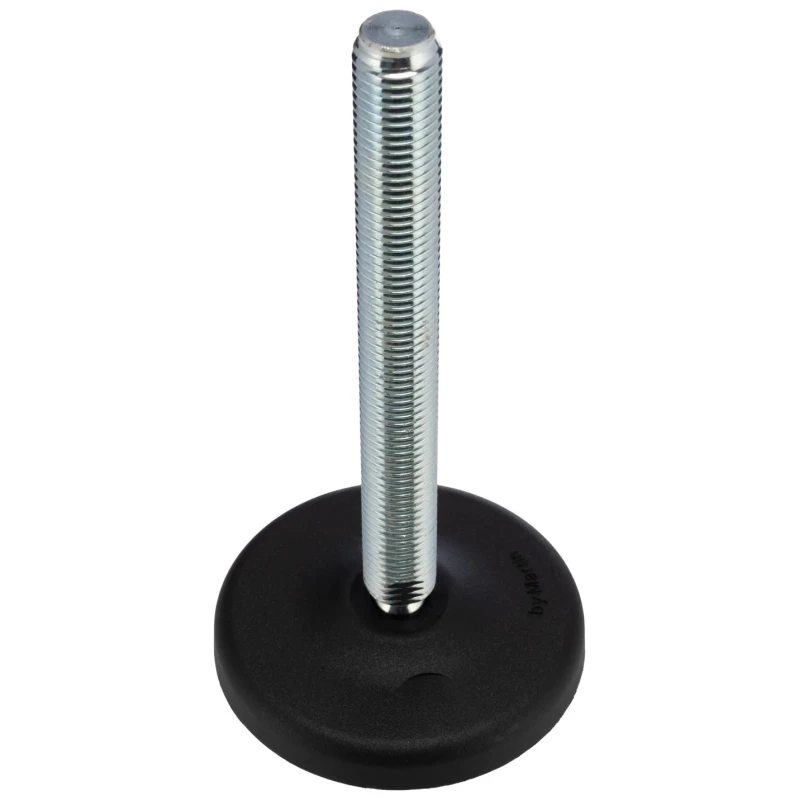 RS PRO Adjustable Foot M24 Thread, 123 mm Base Diameter, Mild Steel, 2500 kg Static Load Capacity, 30° Tilt Angle 196-5332