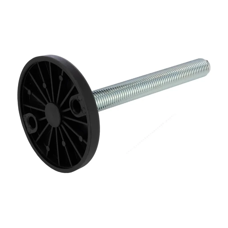 RS PRO Adjustable Foot M24 Thread, 123 mm Base Diameter, Mild Steel, 2500 kg Static Load Capacity, 30° Tilt Angle 196-5332