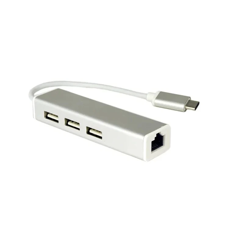 RS PRO USB Ethernet Adapter USB 3.1 with 3 USB Ports White 895-0530