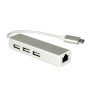 RS PRO USB Ethernet Adapter USB 3.1 with 3 USB Ports White 895-0530