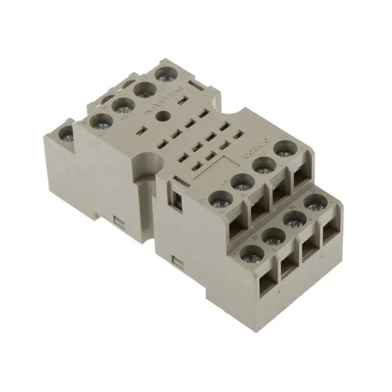 Omron PYF 14 Way 250V AC DIN Rail Relay Socket with Screw Terminals for MY4IN, MY4ZIN1, MY4ZN1, MY4N Series PYF14A-N