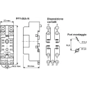 Omron PYF 14 Way 250V AC DIN Rail Relay Socket with Screw Terminals for MY4IN, MY4ZIN1, MY4ZN1, MY4N Series PYF14A-N