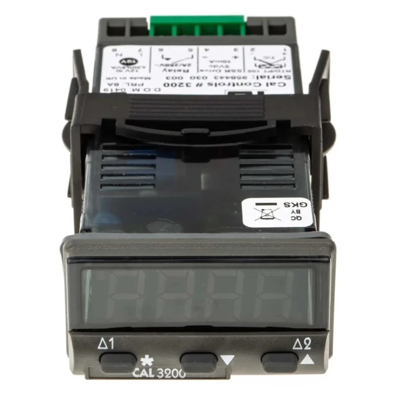 CAL CAL 3200 Panel PID Temperature Controller, 2 Output Relay 12V ac/dc Temperature Control 320040