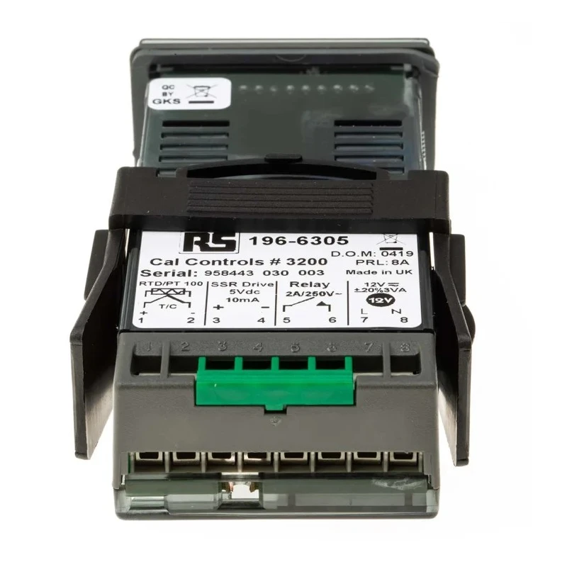 CAL CAL 3200 Panel PID Temperature Controller, 2 Output Relay 12V ac/dc Temperature Control 320040