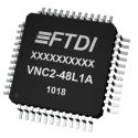 FTDI Chip Controller IC USB 2.0 Interface, 1-Channel 12 Mbps, 1.98V/3.3V Supply, 48-Pin LQFP VNC2-48L1C-TRAY