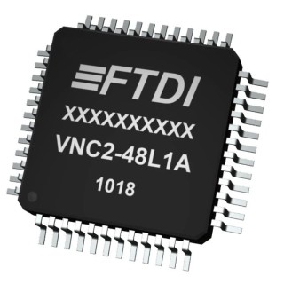 FTDI Chip Controller IC USB 2.0 Interface, 1-Channel 12 Mbps, 1.98V/3.3V Supply, 48-Pin LQFP VNC2-48L1C-TRAY