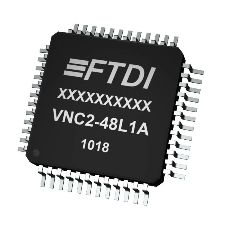 FTDI Chip Controller IC USB 2.0 Interface, 1-Channel 12 Mbps, 1.98V/3.3V Supply, 48-Pin LQFP VNC2-48L1C-TRAY