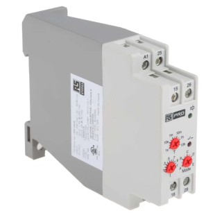 RS PRO DIN Rail Timer Relay, 2-Contact, DPDT Switch, 24 V DC/AC, 240 V AC, 0.1 s to 10 h, Multifunction 896-6848