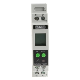 RS PRO DIN Rail Timer Relay, 1-Contact, 24 V DC/AC, 240 V AC, 0.1 s to 999 h Multifunction SPDT Switch 896-6863
