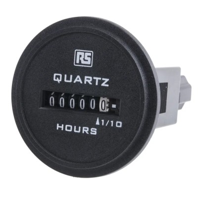 RS PRO 6 Digit Analogue Hour Meter Panel Mount 4 to 30V AC/DC 50 Hz 896-6942