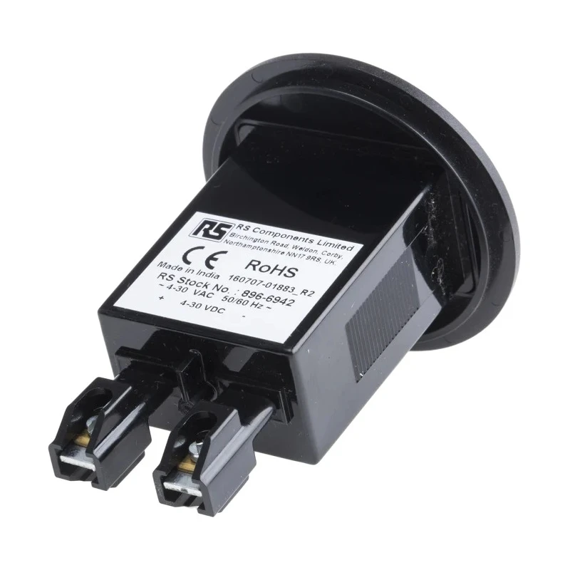 RS PRO 6 Digit Analogue Hour Meter Panel Mount 4 to 30V AC/DC 50 Hz 896-6942