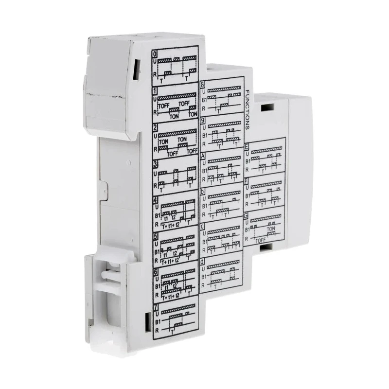 RS PRO DIN Rail Timer Relay, 2-Contact, DPST Switch, 24 V dc/ac, 240 V ac, Multifunction, Time Range 0.1 s to 999 h 896-6860