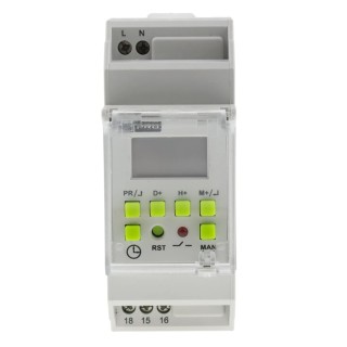 RS PRO Digital Pulse Switch DIN Rail Time Switch 240V AC 1 Channel SPDT 6-Year Battery Life 896-6885