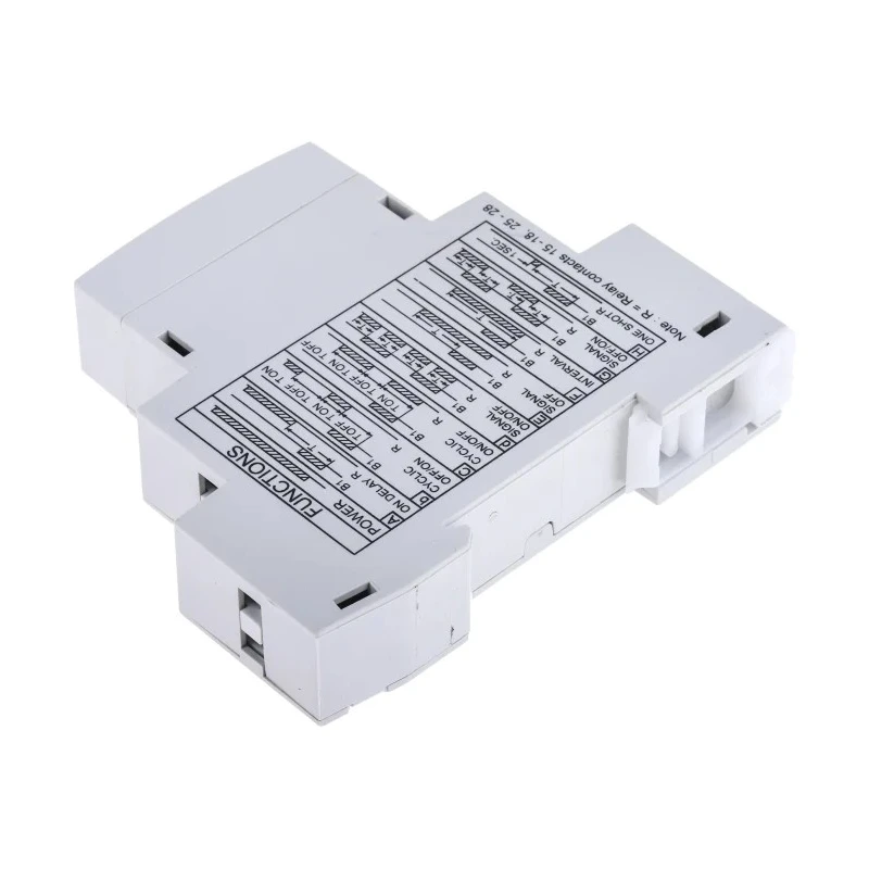 RS PRO DIN Rail Multifunction Timer Relay, 2-Contact, 24 V dc/ac to 240 V ac/dc, 0.1 s to 999 h, DPST Switch 896-6866