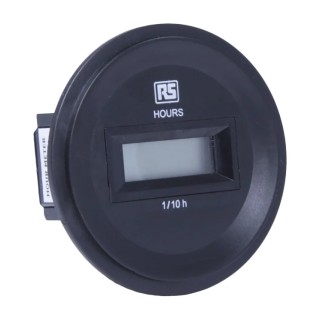 RS PRO Hour Meter Counter, 6 Digit LCD Display, 12 to 48V AC/DC, Remote Reset, Flush Panel Mount 896-6955