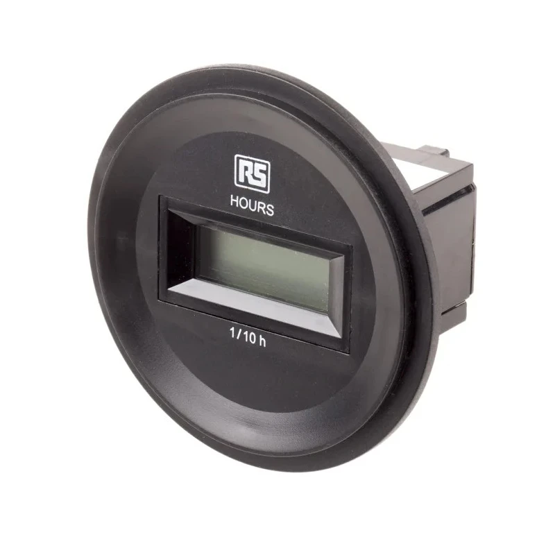 RS PRO Hour Meter Counter, 6 Digit LCD, Remote Reset, Screw Connection, 85-265V AC, 50 Hz, Panel Mount 896-6951