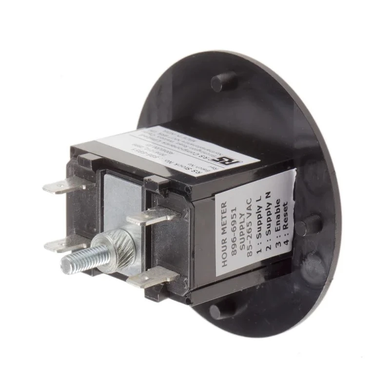 RS PRO Hour Meter Counter, 6 Digit LCD, Remote Reset, Screw Connection, 85-265V AC, 50 Hz, Panel Mount 896-6951