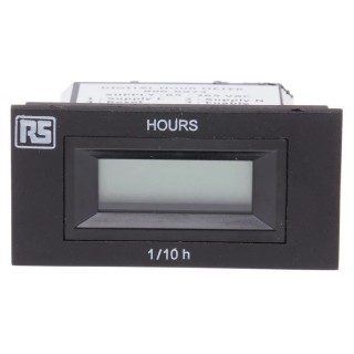 RS PRO Hour Meter 6 Digit LCD 85-265V AC, Remote Reset, Flush Panel Mount 896-6973