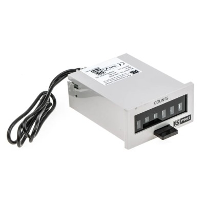 RS PRO 6 Digit Mechanical Digital Counter 24 V DC, 10 Hz, Manual Reset, IP30 Protection 896-7030