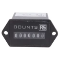 RS PRO 7 Digit Electromechanical Impulse Counter 3.6mm Height Panel Mount 12 V DC or 24 V DC 896-7043
