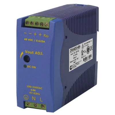 Chinfa DRAN30 DIN Rail Power Supply 264V AC Input 24V DC Output 1.25A 30W DRAN30
