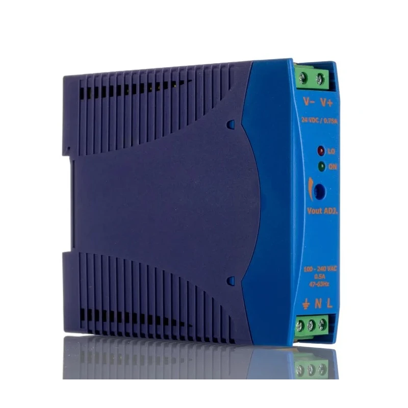 Chinfa DRA18 DIN Rail Power Supply 264V AC Input 24V DC, 750mA Output, 18W Power DRA18