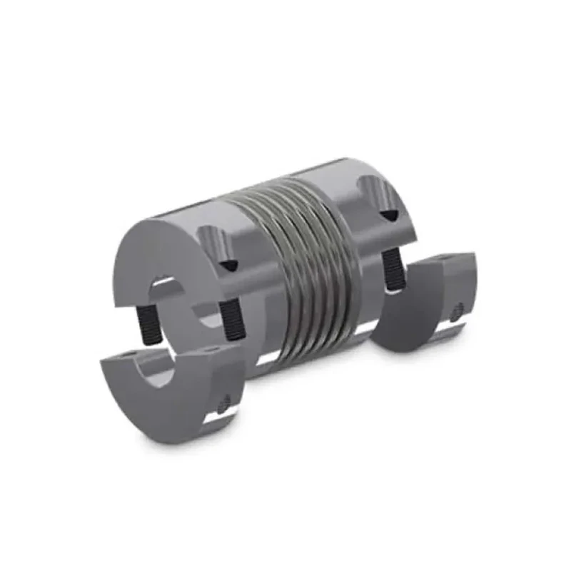 Huco Precision Bellows Flexible Coupler Clamp Style 82 mm OD, 91 mm Length, Aluminium Hub, Stainless Steel 592.82.5858