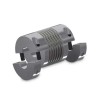 Huco Precision Bellows Flexible Coupler Clamp Style 82 mm OD, 91 mm Length, Aluminium Hub, Stainless Steel 592.82.5858