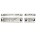 HellermannTyton Metal Metallic Print Cable Labels, Stainless Steel, 10mm Height x 45mm Width 544-80101 MBML10X45-SS316-ML