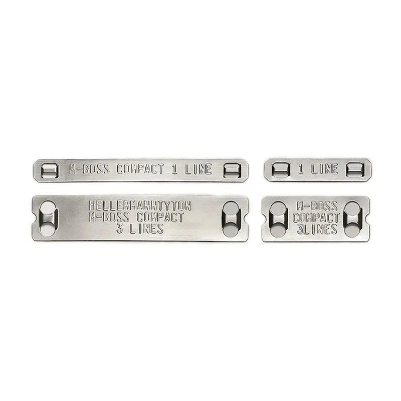 HellermannTyton Metal Cable Labels, Stainless Steel, 90 mm Width, 90 mm Length, Pack of 500, 544-80102 MBML10X90-SS316-ML