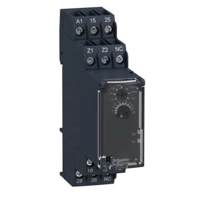 Schneider Electric Harmony Time Series DIN Rail Timer Relay, DPDT Contact Configuration, 24 to 240 V AC/DC, 0.3 to RE22R2KMR