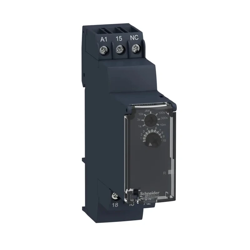 Schneider Electric Harmony Time Series DIN Rail Timer Relay, Offset Double Ring End Function, 1-Contact, 24 to 240 RE22R1KMR