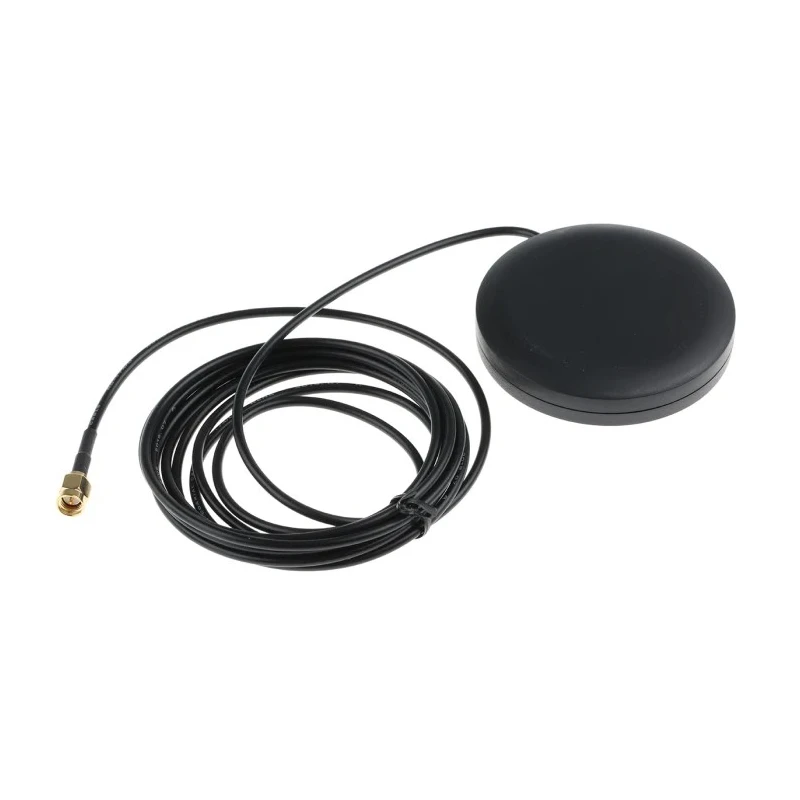 Siretta ALPHA15/2.5M/SMAM/S/S/26 Quad Band Puck Antenna with SMA Male Connector 2.5m Lead Length ALPHA15/2.5M/SMAM/S/S/26