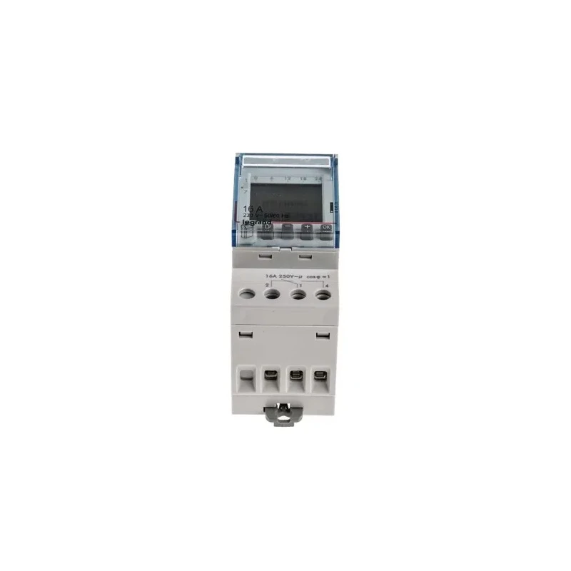 Legrand Digital DIN Rail Time Switch, 2-Channel, 230V AC, Backlit Display, Programmable 4 126 31