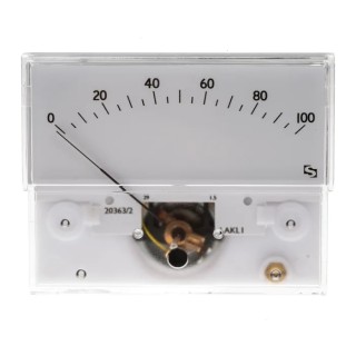 Anders Electronics Sifam Tinsley Analogue Panel Ammeter DC, 32.3 mm x 73.7 mm, ±1.5 % Moving Coil IS 11001
