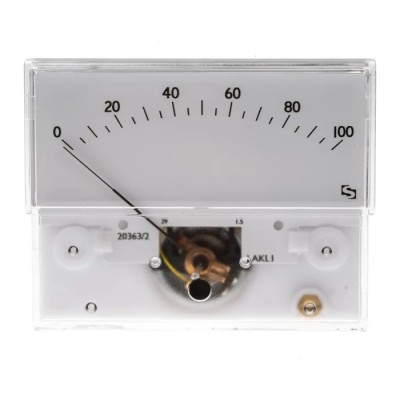 Anders Electronics Sifam Tinsley Analogue Panel Ammeter DC, 32.3 mm x 73.7 mm, ±1.5 % Moving Coil IS 11001
