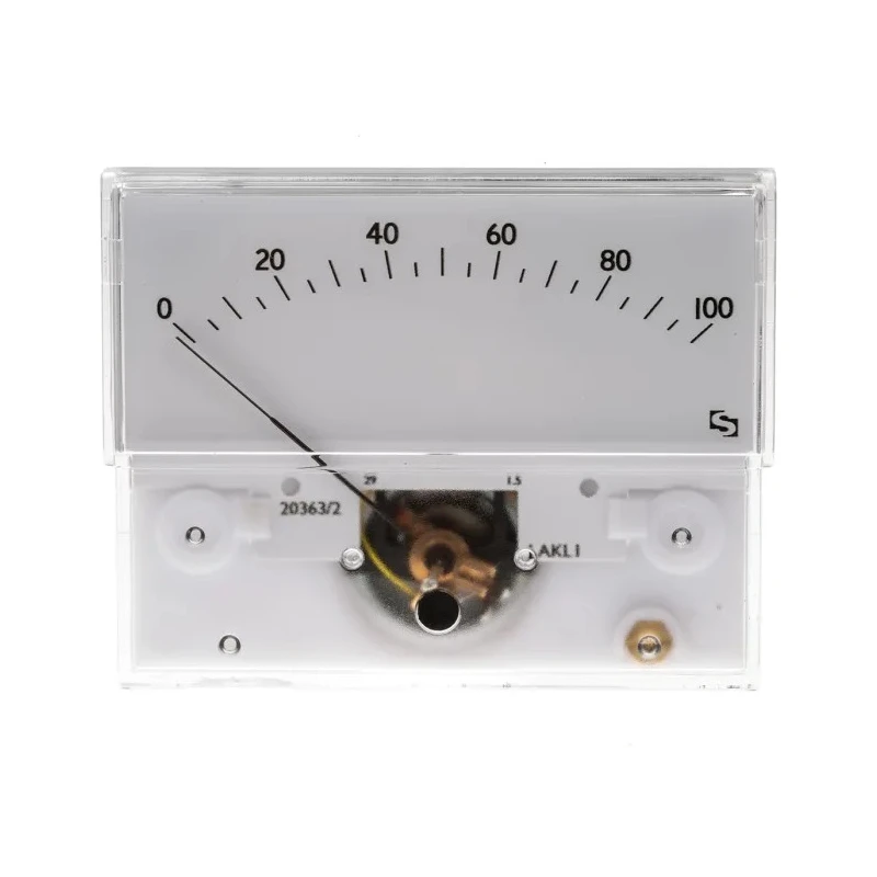 Anders Electronics Sifam Tinsley Analogue Panel Ammeter DC, 32.3 mm x 73.7 mm, ±1.5 % Moving Coil IS 11001
