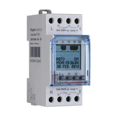 Legrand Digital DIN Rail Time Switch 230V AC Model 4 126 54