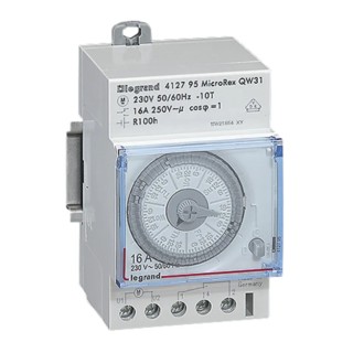 Legrand Analogue DIN Rail Time Switch 3-Channel 230V ac 4 127 95