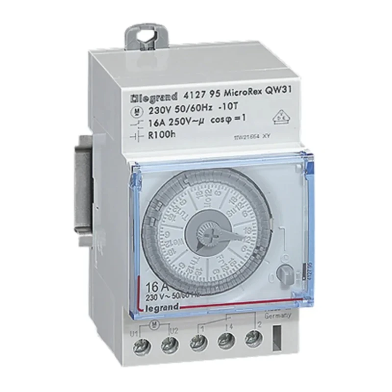 Legrand Analogue DIN Rail Time Switch 3-Channel 230V ac 4 127 95