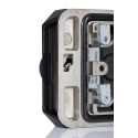 Weidmüller Network Faceplate Frame, Zinc Diecast, Powder Coated Black, IP65, 67mm Width 1450530000