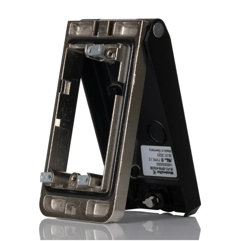 Weidmüller Network Faceplate Frame, Zinc Diecast, Powder Coated Black, IP65, 67mm Width 1450530000