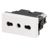 Weidmüller 16A White 1 Gang Panel Mount Outdoor Plug Socket Type L - Italian 1450810000
